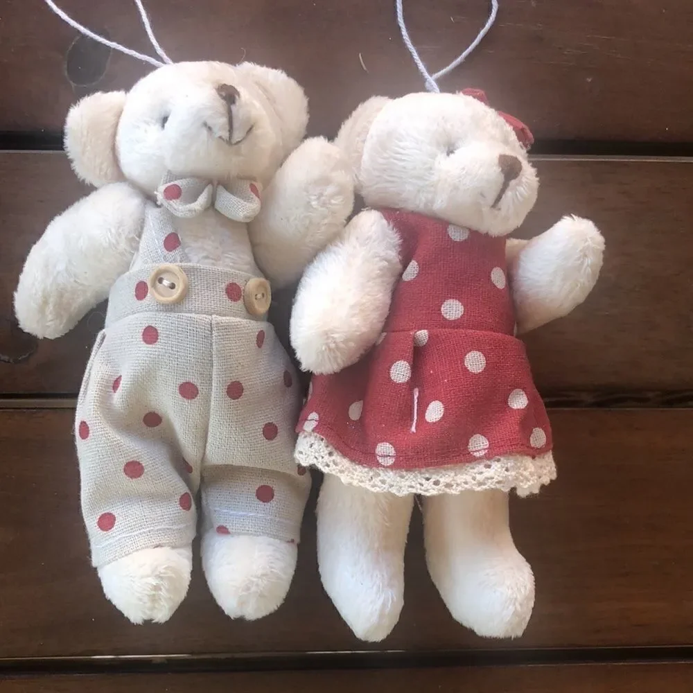 Cecilia Dale Decor for Xmas tree 🌲 2 cute bear She & He impeccable NeW